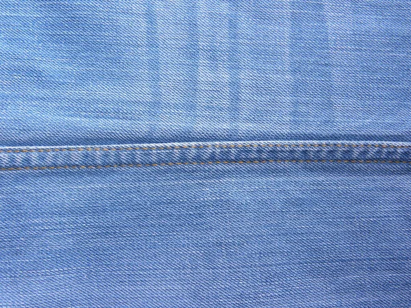 Doppia Cucitura Lappata Jeans Denim Azzurro — Foto Stock