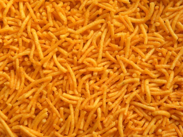 Collation Frite Indienne Sev Couleur Orange — Photo