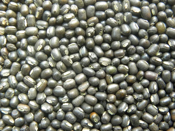 Colore Nero Intero Crudo Vigna Mungo Urad Dal Lenticchie — Foto Stock