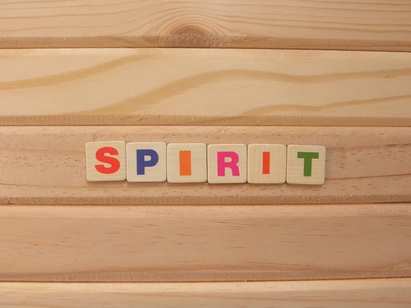 Word Spirit Wood Background — Stock Photo, Image