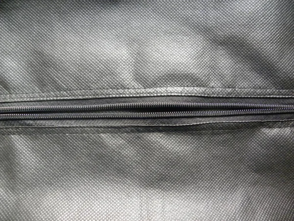 Gri Deri Çantanın Fermuarını — Stok fotoğraf