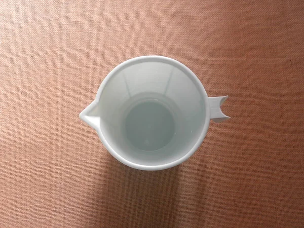 Top View Bluish White Color Plastic Mug — Stock Photo, Image