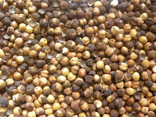 Color Amarillo Marrón Tostado Seco Garbanzos Negros Desi Chana — Foto de Stock