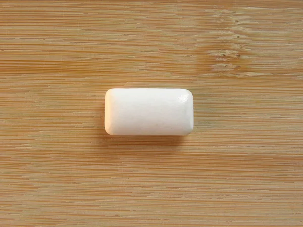 Biały Kolor Zaokrąglony Prostokąt Kształt Gumy Żucia — Zdjęcie stockowe