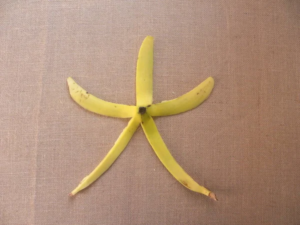 Peau Banane Couleur Jaune — Photo