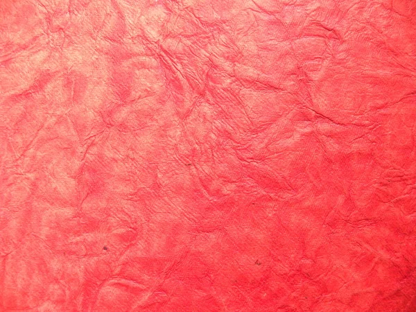 明亮的红色乡村皱折纸纹理背景 — 图库照片