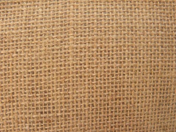 Beige Color Jute Fabric Textured Background — Stock Photo, Image