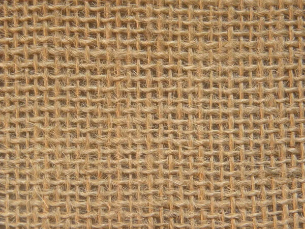 Beige Farbe Jute Stoff Strukturiert Hintergrund — Stockfoto