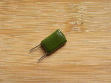 Green color ceramic Capacitor electronic component clipart