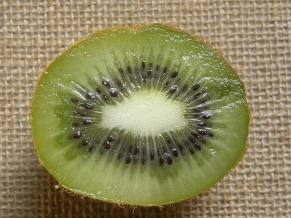 Snijd Doorsnede Detail Van Groene Witte Kleur Gesneden Gesneden Rijpe — Stockfoto