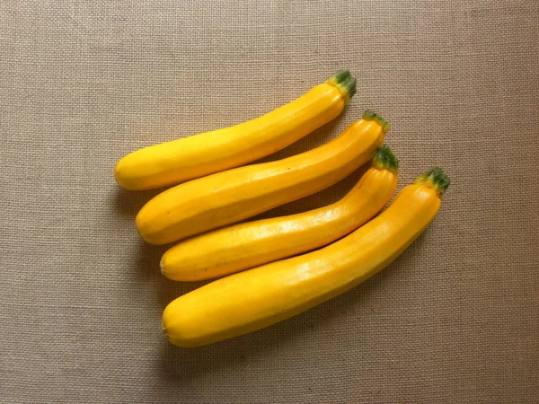 Gele Kleur Hele Rijpe Golden Courgette Groenten — Stockfoto