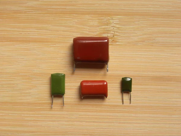 Kleurrijke Keramische Condensator Elektronische Componenten — Stockfoto