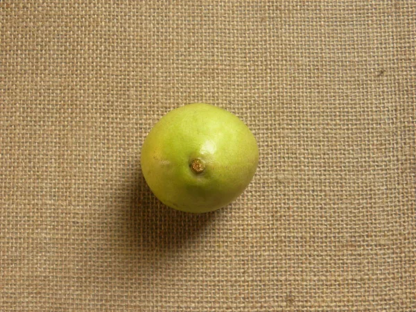 Cor Verde Toda Madura Fruta Pêra Indiana — Fotografia de Stock