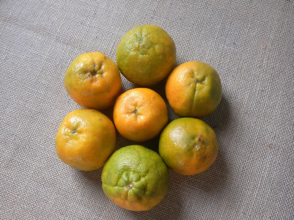 Zelené Oranžové Zralé Plody Nagpuru — Stock fotografie