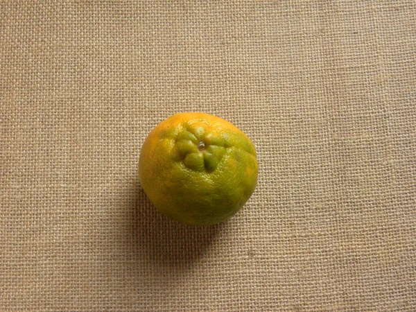 Fruta Laranja Inteira Madura Verde Laranja Nagpur — Fotografia de Stock