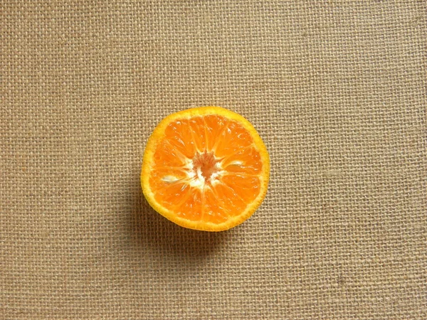 Corte Rodajas Naranja Madura Nagpur — Foto de Stock