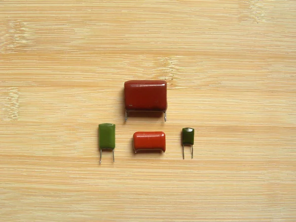 Färgglada Keramiska Kondensator Elektroniska Komponenter — Stockfoto