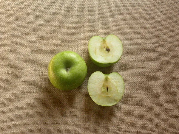 Green Color Ripe Whole Granny Smith Apples — Stock Photo, Image