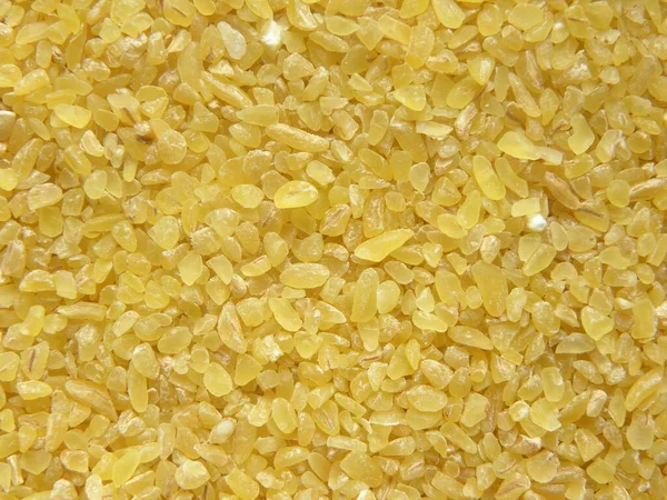 Yellow Color Raw Cracked Wheat Dalia Grains — Stock Photo, Image