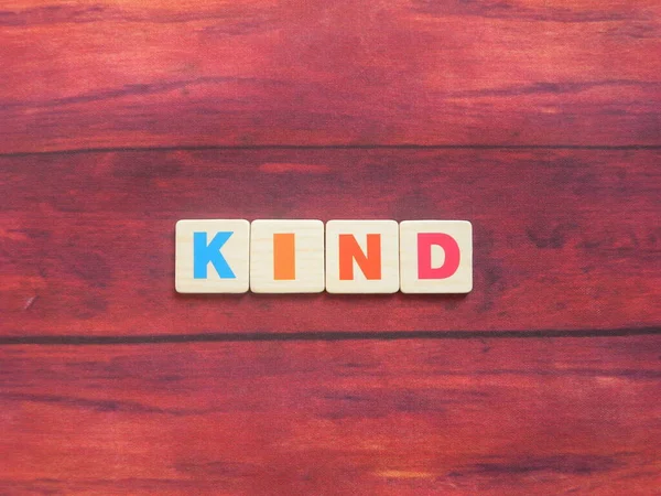 Word Kind Wood Background — Stock Photo, Image