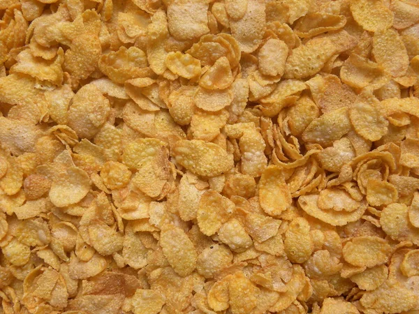 Yellow Raw Whole Corn Flakes — Stock Photo, Image