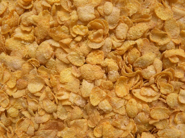 Yellow Raw Whole Corn Flakes — Stock Photo, Image