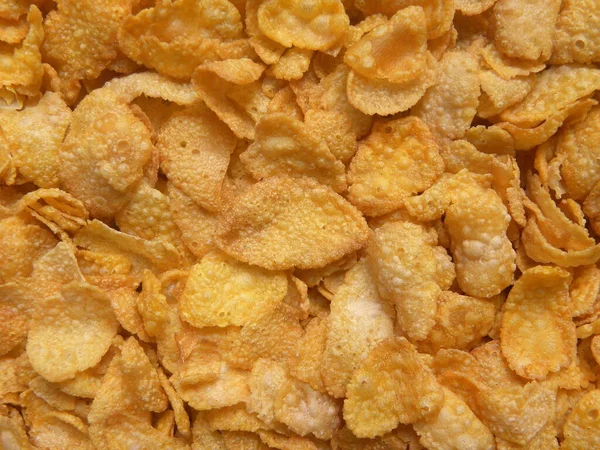 Yellow Raw Whole Corn Flakes — Stock Photo, Image