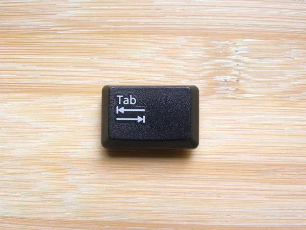 Tecla Pestaña Color Negro Del Teclado Del Ordenador — Foto de Stock