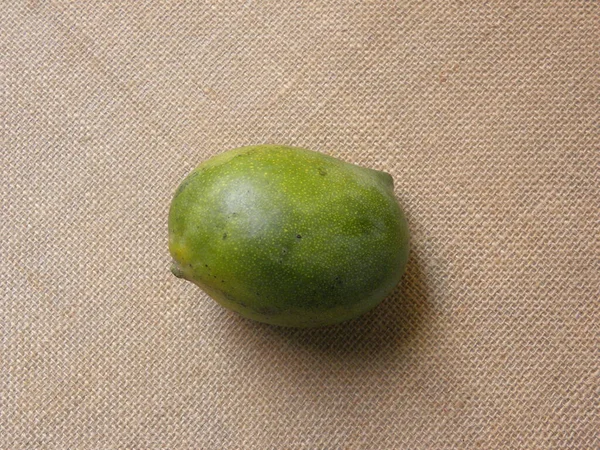 Zelená Barva Syrové Celé Zralé Kalaphad Mango — Stock fotografie