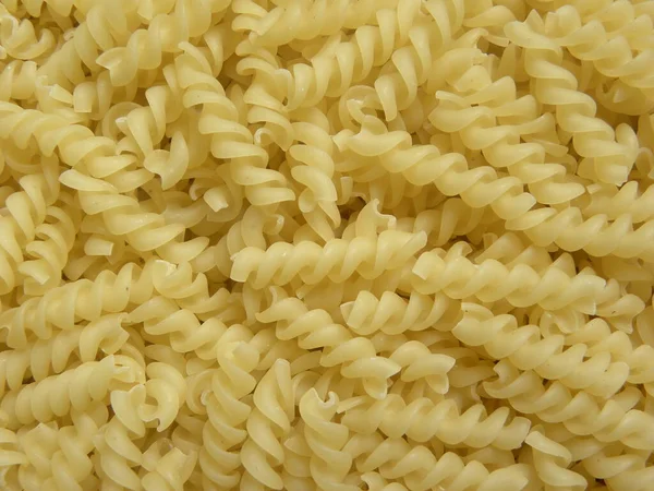 Colore Giallo Pasta Cruda Secca Spirale — Foto Stock