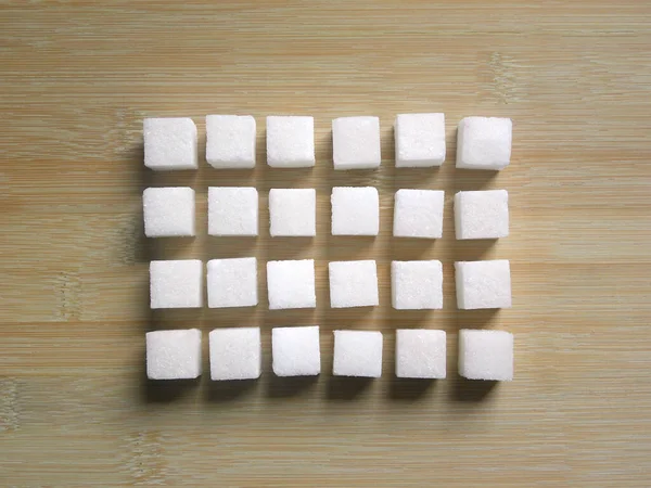 Cor Branca Granulado Cubos Açúcar — Fotografia de Stock
