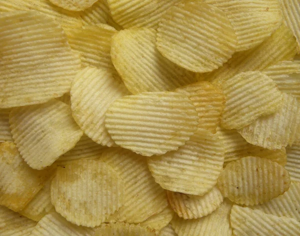 Yellow Color Corrugated Potato Chips — Stock Photo, Image