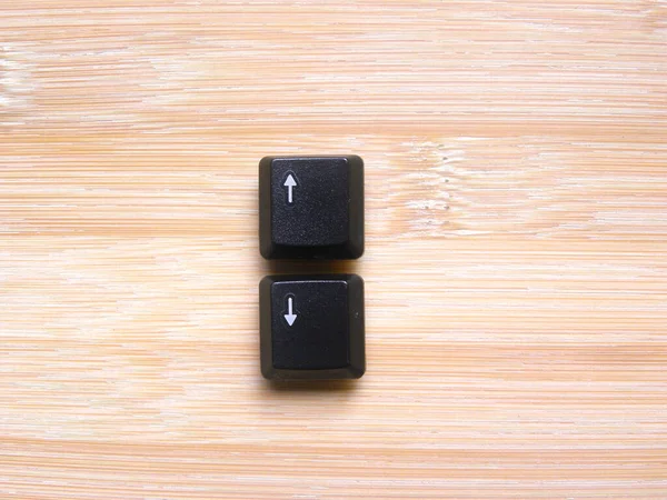 Couleur Noire Touches Fléchées Haut Bas Clavier Ordinateur — Photo