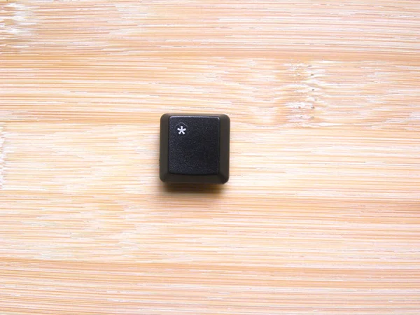 Fekete Színű Asterisk Kulcs Számítógép Billentyűzet — Stock Fotó