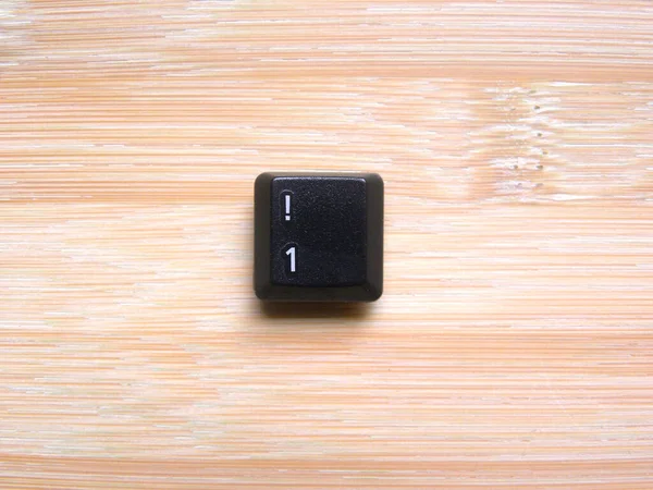 Black Color Exclamation Key Computer Keyboard — Stock Photo, Image