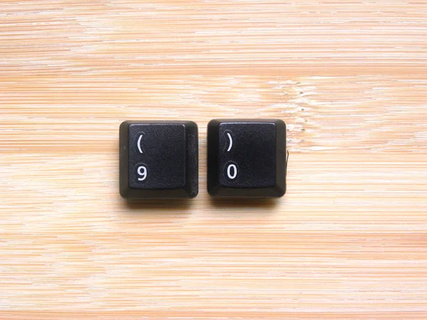 Zwarte Kleur Haakjes Toetsen Van Computer Toetsenbord — Stockfoto