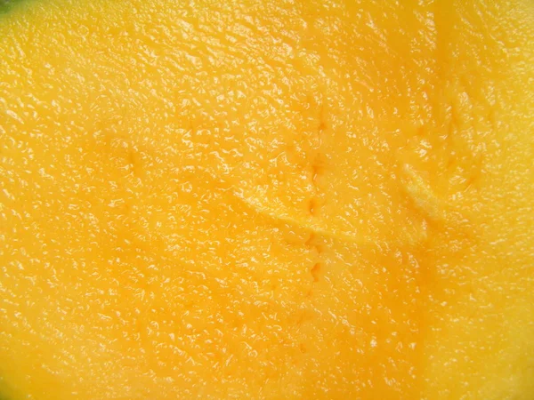 Cut Cross Section Detail Yellow Ripe Kalaphad Mango — Stock Photo, Image