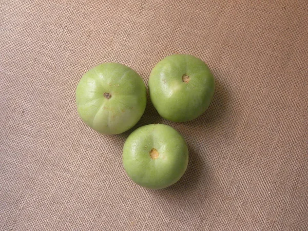 Color Verde Crudo Entero Tinda Redondo Calabaza Frutas — Foto de Stock