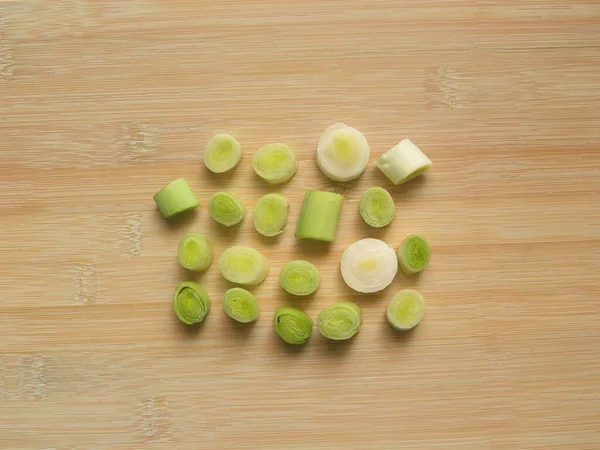 切碎的绿色和白色生鲜Leek — 图库照片