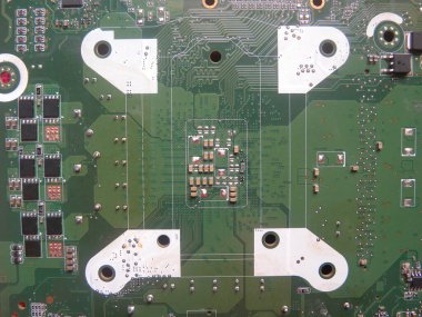 Printed circuit board of desktop motherboard clipart