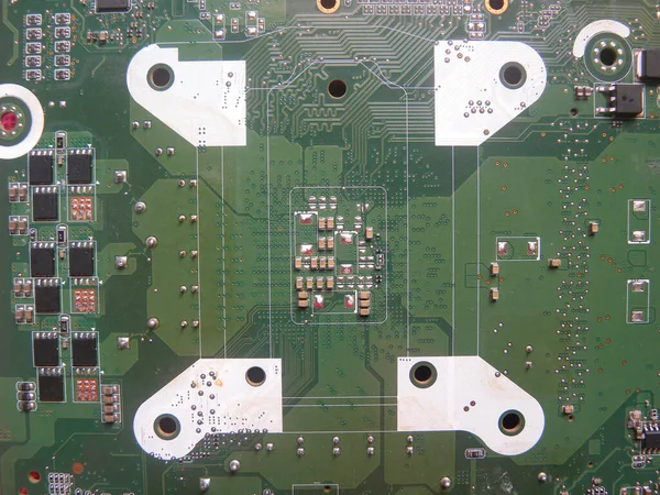 桌面主板的印刷电路板 — 图库照片