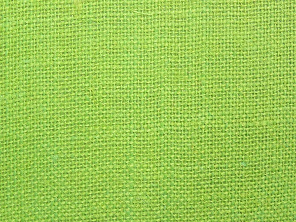 Culoare Verde Burlap Tesatura Texturat Fundal — Fotografie, imagine de stoc
