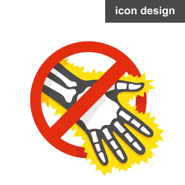 Vector Dangerous Electricity Attention Icon — Stock Vector