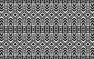 Tasarım ve dekorasyon için egzotik etnik geometrik desen. Renklendirme için siyah beyaz vektör grafikleri.