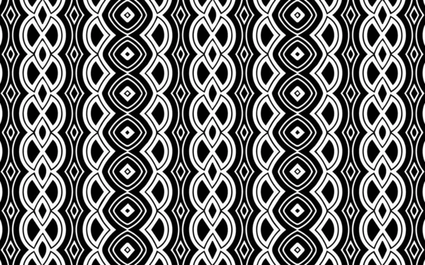 Sfondo Geometrico Astratto Bianco Nero Stile Bordo Fantasia Con Forme — Vettoriale Stock