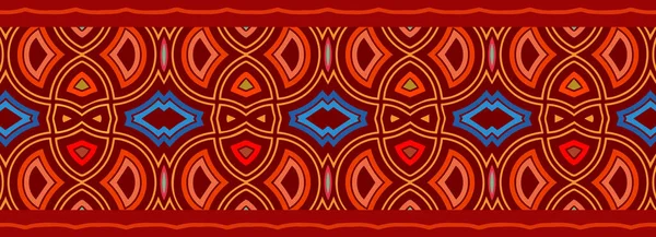 Modèle Bordure Géométrique Ethnique Style Africain Mexicain Amérindien Imprimé Avec — Image vectorielle