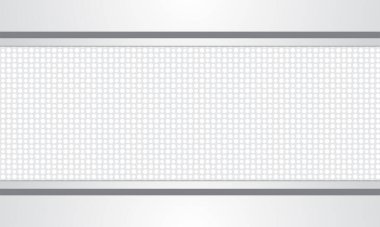 Geometrik şekillerin şık arka plan deseni. Yatay eklemli küçük noktalarla eşit miktarda doldurulmuş kağıt desenli bir şablon. Beyaz arkaplanda vektör grafikleri.