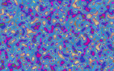 Mavi, bej ve pembe renklerde minimalist moda tarzında soyut geometrik arkaplan. Yağlı boya efektli illüstrasyon - kapak şablonu, illüstrasyon 