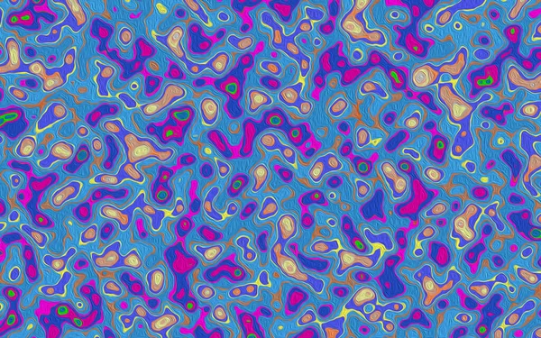 Mavi, bej ve pembe renklerde minimalist moda tarzında soyut geometrik arkaplan. Yağlı boya efektli illüstrasyon - kapak şablonu, illüstrasyon 