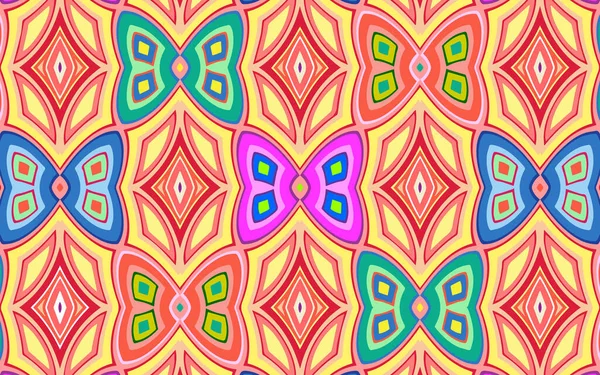 Geometric Background Pattern Decorative Butterflies Vector Graphics — Stock Vector